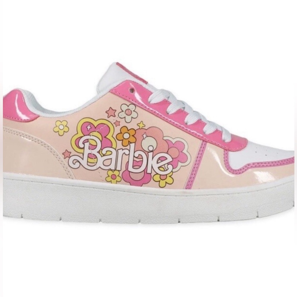 Women's Barbie by Mattel Pink Casual Court Sneaker, Whole Sizes 8, Regular W NWT - Picture 4 of 16
